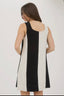 Wide stripe linen mini dress
