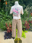 Risen barrel leopard jeans