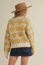 Fuzzy floral sweater