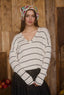 Stripe v neck top