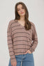 Stripe v neck top