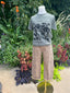 Risen barrel leopard jeans