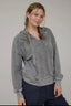 Washed Hooded Henley Knit Sweater