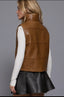 WASH EFFECT FAUX LEATHER VEST