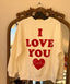 Oversized heart sweatshirt