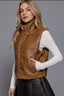 WASH EFFECT FAUX LEATHER VEST