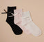 Satin bow ankle socks