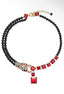 Red Leopard Brooch Statement Necklace