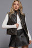 WASH EFFECT FAUX LEATHER VEST