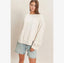Acid wash raw edge top