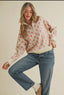 Floral knit sweater top