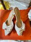 Ivory Bow Mule Heels
