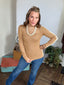 Two tone knit sweater
