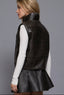 WASH EFFECT FAUX LEATHER VEST