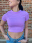 Round neck crop