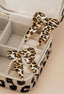 Leopard bow earrings