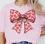 Valentine heart bow tee