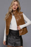 WASH EFFECT FAUX LEATHER VEST