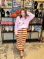 Cannes Striped Skirt