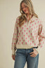 Floral knit sweater top