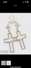 Pave cross earrings