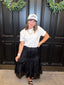 Tiered Midi Skirt
