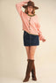 Salmon Sweater Cardigan