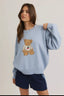 Lt blue bear sweater