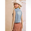 Ruffle Denim Vest