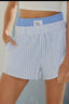 Waist Double Elastic
Banded Boxer Stripe Shorts