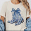 Western blue boot tee