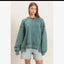 Acid wash raw edge top