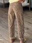 Risen barrel leopard  jeans