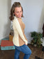 Two tone knit sweater
