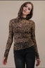 Kelly leopard mesh top