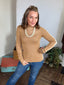 Two tone knit sweater