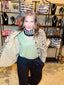 Leopard collared button top