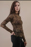 Kelly leopard mesh top