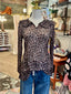 Leopard lace top