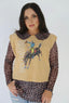 Leopard lace top