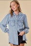 Double pocket denim top