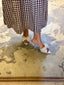 Ivory Bow Mule Heels