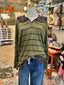 Stripe v neck top