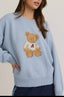 Lt blue bear sweater