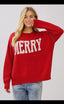 Merry letter sweater
