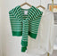 Striped Knit Shawl