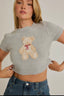 Short sleeve bear sweater