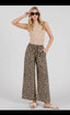 Leopard wide leg pants