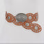 Faux leather oval belt