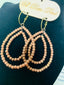 Double wooden earrings